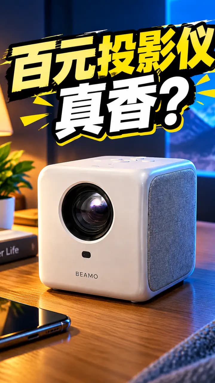 短视频竖版封面 · 便携投影仪